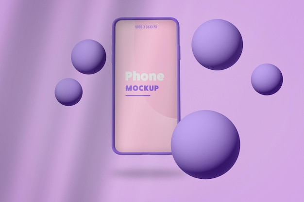 Phone Spheres Mockup