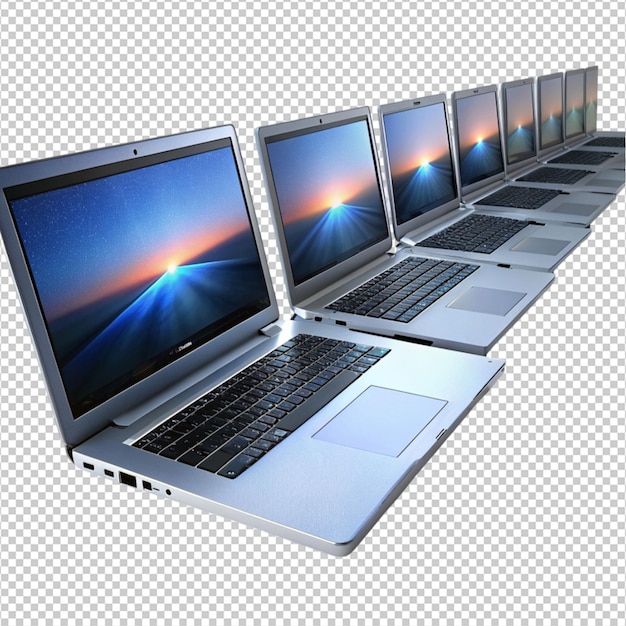 photo 3d laptops on white background