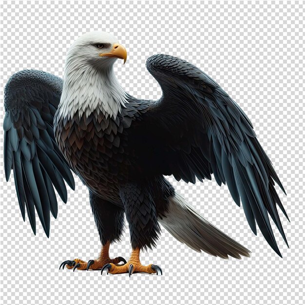 PSD une photo d'un aigle avec une photo dun aigle chauve