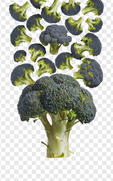 PSD une photo de broccoli et une photo d'un broccoli