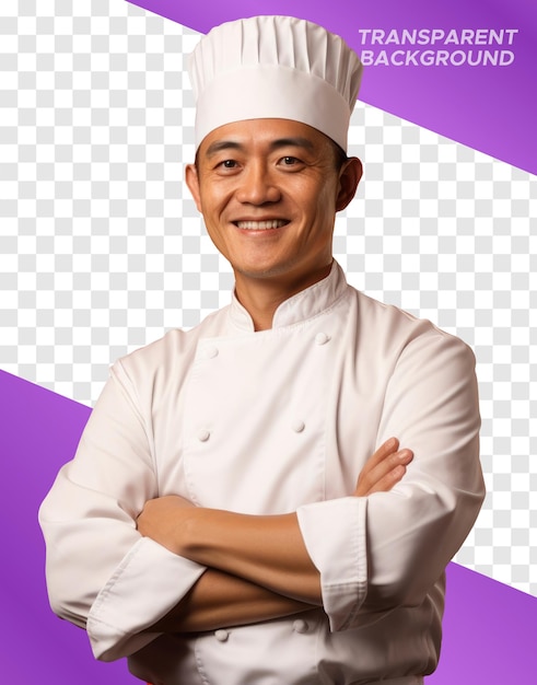 PSD photo d'un chef professionnel asiatique