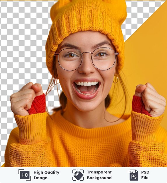 Photo D'une Dame En Extase Crier Fort Oui Poing En L'air élever Gagner à La Loterie Isolé Couleur Brillante Brillant Sur Fond Jaune