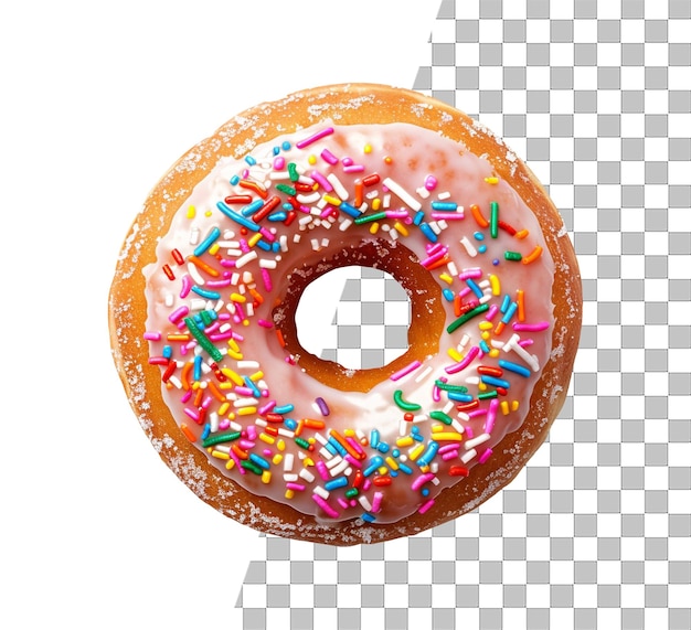 Une photo de dessert au donut avec un fond transparent