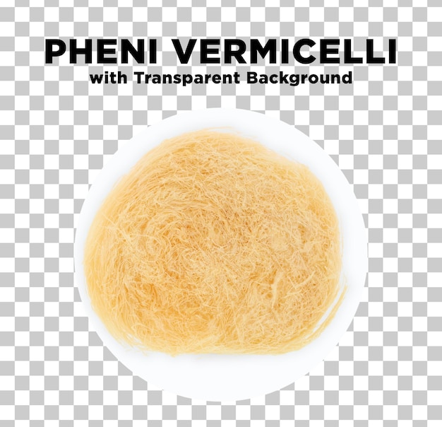 PSD photo du plat sucré pheni vermicelli avec un fond transparent psd