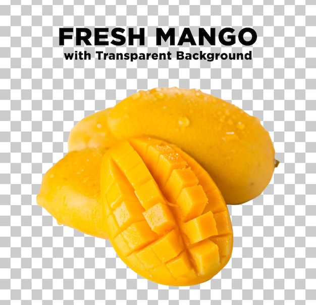 PSD photo fraîche de mangue avec fond transparent psd