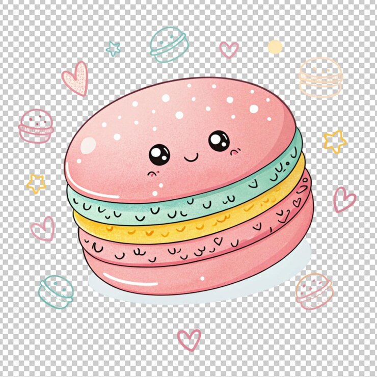 PSD une photo kawaii 3d png sur un fond transparent