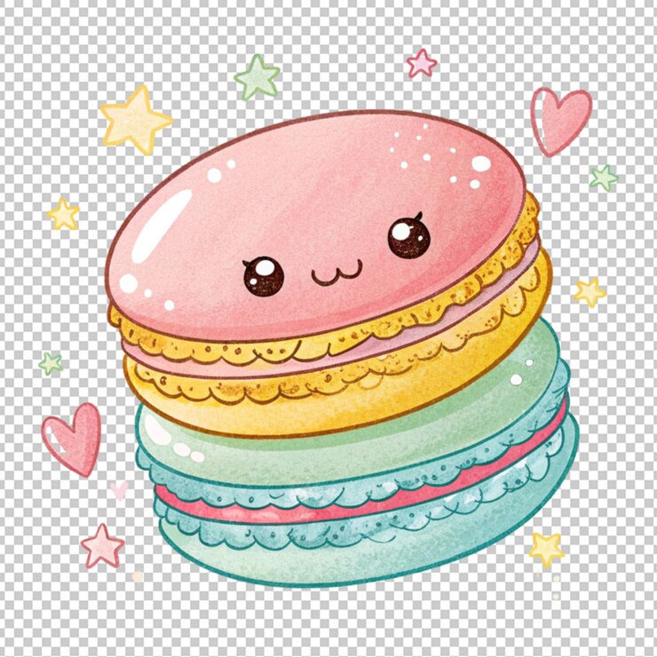 PSD une photo kawaii 3d png sur un fond transparent