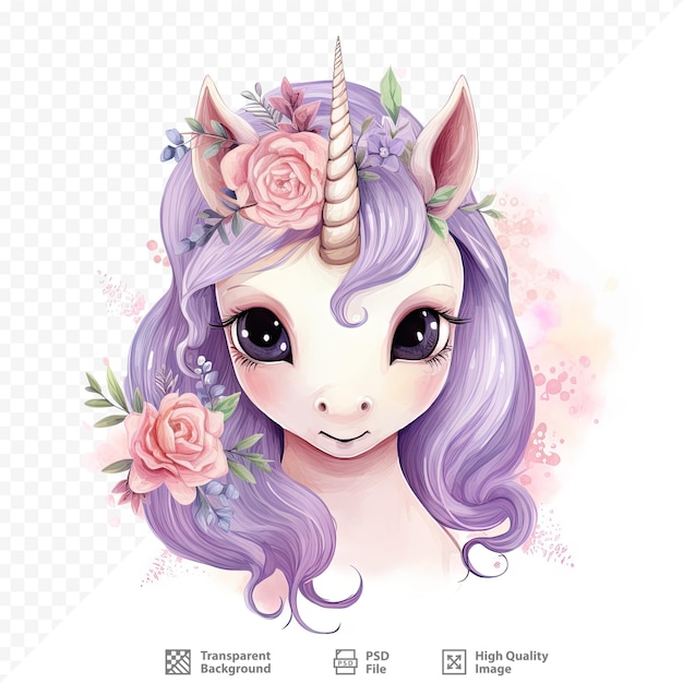 PSD une photo d'une licorne avec une photo d'une licorne dessus.