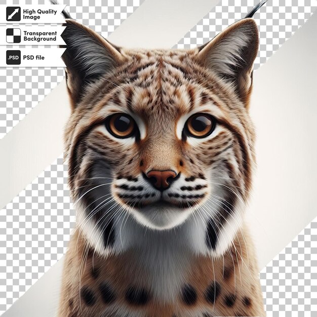 PSD une photo d'un lynx qui dit guépard