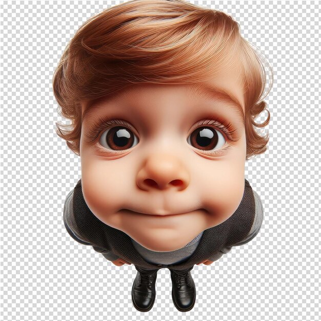 PSD une photo d'un mignon petit garçon avec une expression surprise