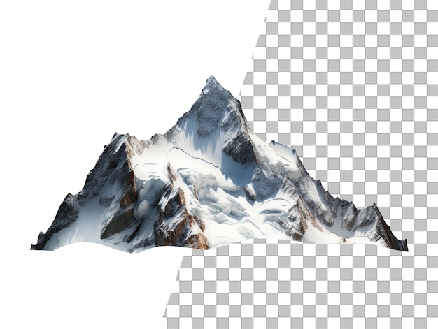 PSD photo de montagne isolée avec un fond transparent