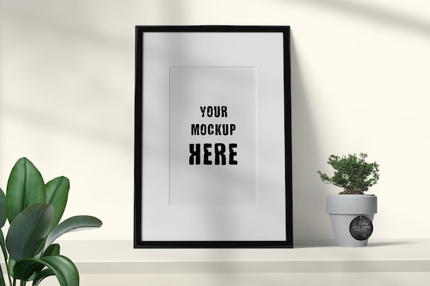 Photo or poster frame mockup