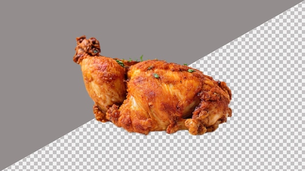 Photo de pattes de poulet frites isolées sur un fond transparent