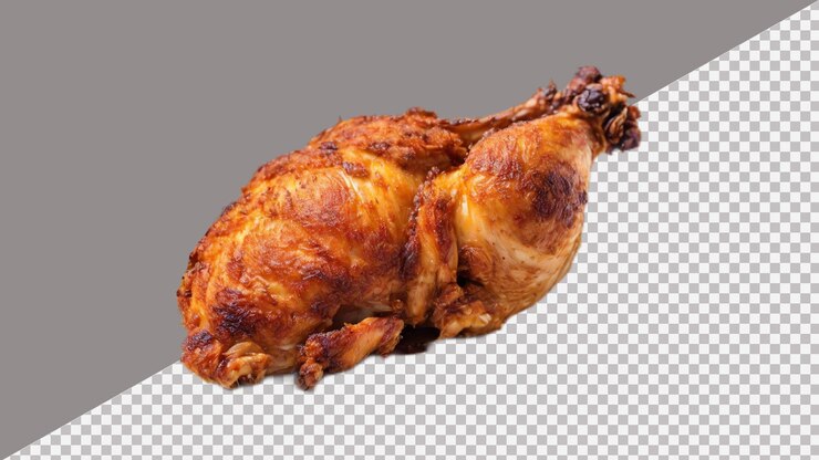 PSD photo de pattes de poulet frites isolées sur un fond transparent