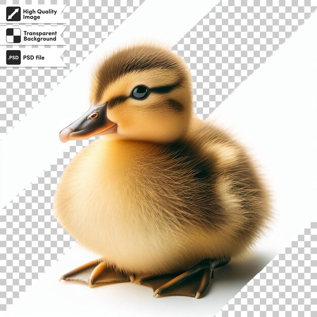 PSD une photo d'un petit canard avec le mot bébé dessus