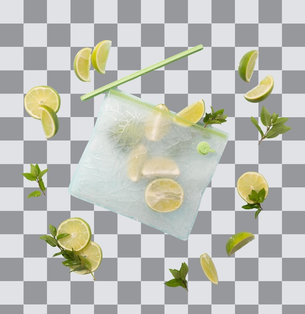 Une Photo Avec Une Photo De Limes Et Un Bâton De Limes Sur Fond Transparent
