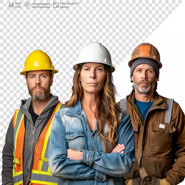 PSD photo portrait of a happy engineer worker man working on a construction site