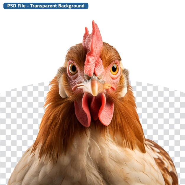 PSD une photo de poulet en gros plan