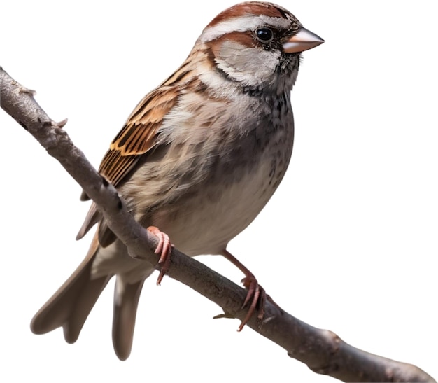 PSD une photo rapprochée d'un mignon moineau