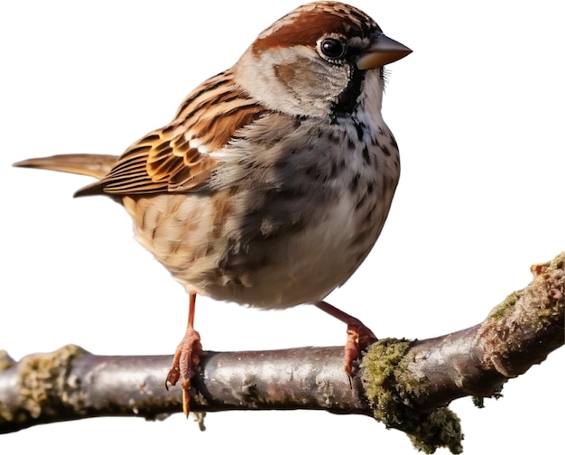 PSD une photo rapprochée d'un mignon moineau