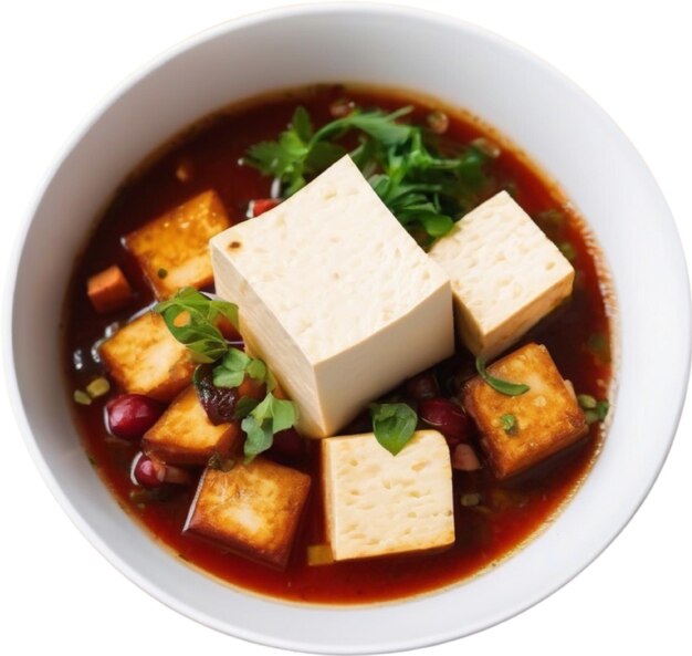 Une Photo Rapprochée De La Nourriture Au Tofu Aigenerated