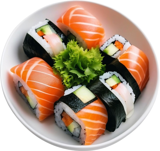 Une Photo Rapprochée De La Nourriture Sushi Aigenerated