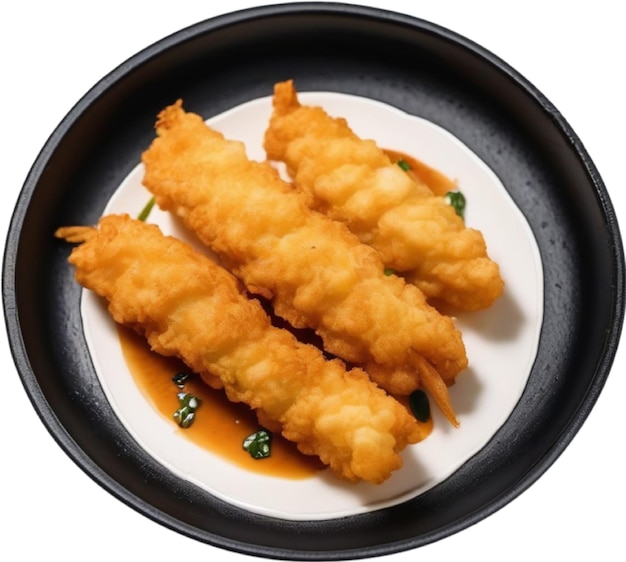 PSD une photo rapprochée de la nourriture de tempura aigenerated