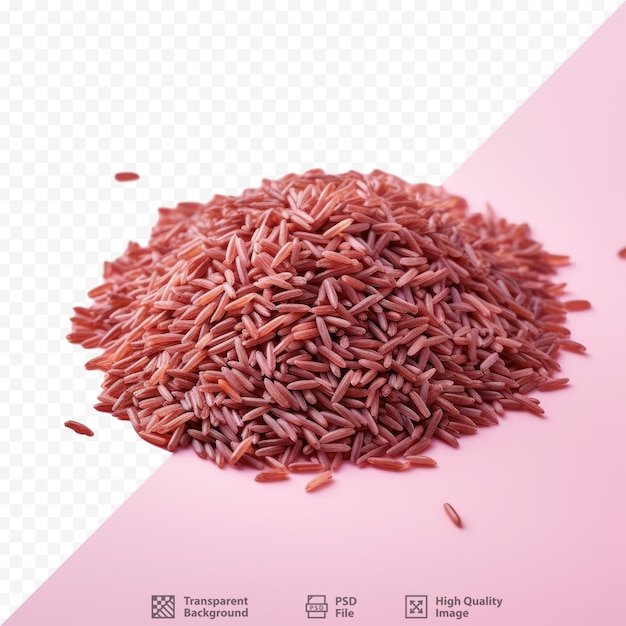 PSD une photo d'un riz avec du riz rouge dessus.