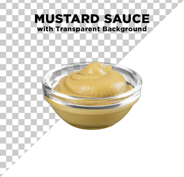 Une photo de sauce moutarde avec un fond transparent