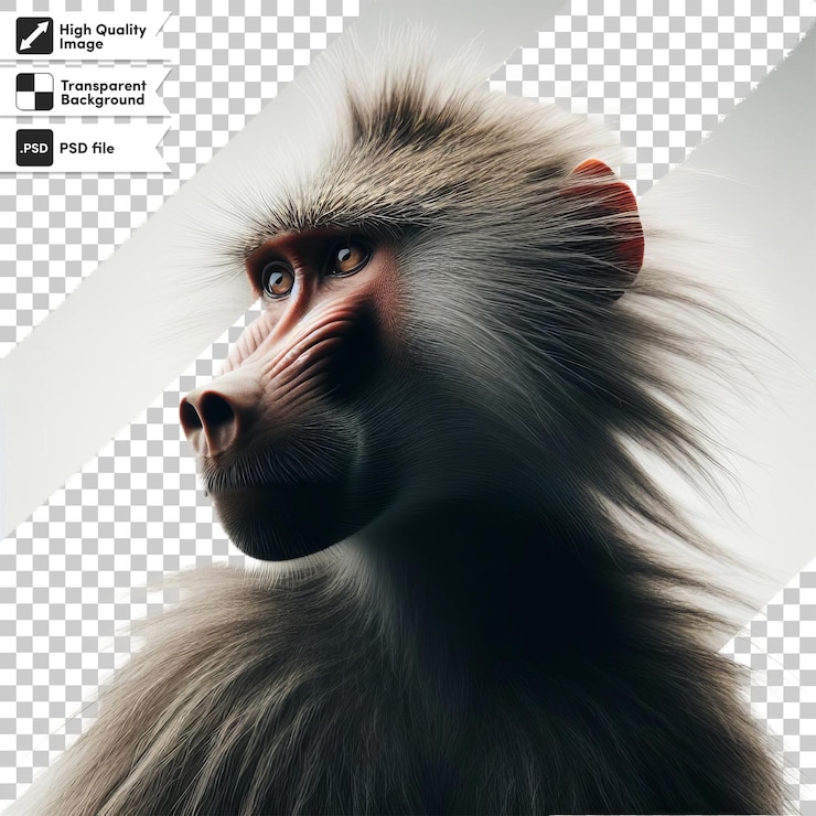 PSD une photo d'un singe avec une image d'un monkey dessus