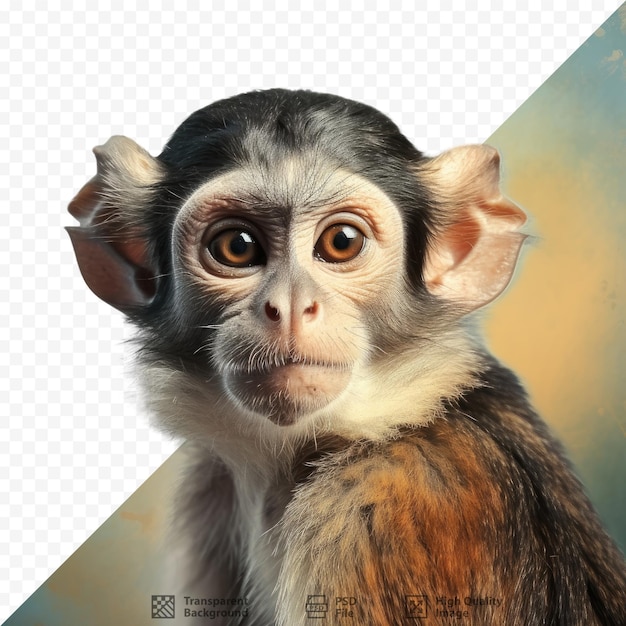 PSD une photo d'un singe et une photo d'un singe.
