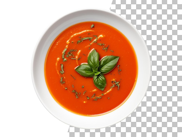 PSD une photo de soupe délicieuse avec un fond transparent