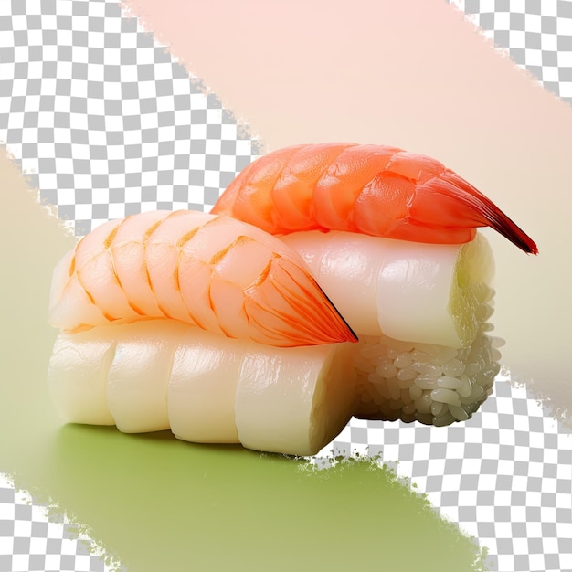 PSD une photo d'un sushi avec une pointe rouge.