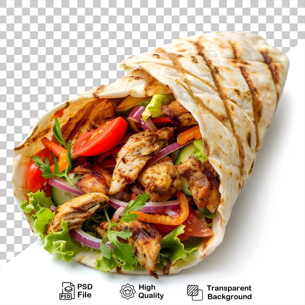 PSD une photo d'un tacos avec une image d'une tacos dessus