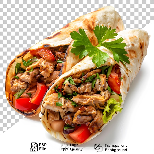 PSD une photo d'un tacos avec une image d'une tacos dessus