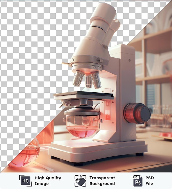 PSD photographe réaliste de haute qualité et transparent des expériences scientifiques de scientifiques