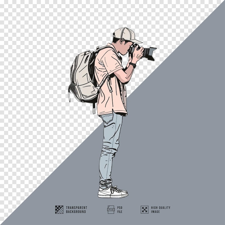 PSD photographer without begrond hd quality