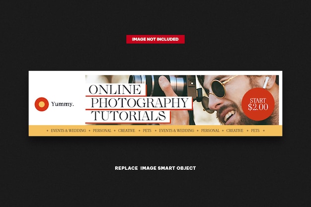PSD photographybanner-webvorlage