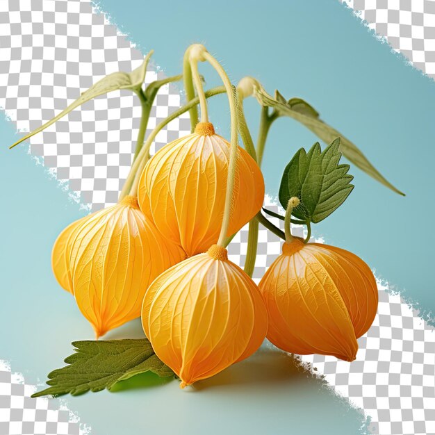 PSD physalis orange frais isolé sur un fond transparent