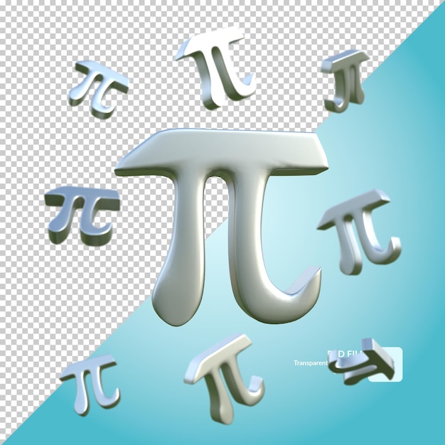 PSD pi day rendu d'illustration 3d