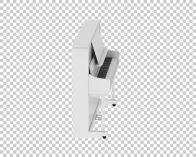 Piano aislado sobre fondo transparente ilustración de renderizado 3d