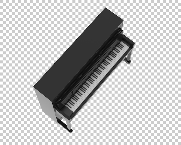 Piano aislado sobre fondo transparente ilustración de renderizado 3d