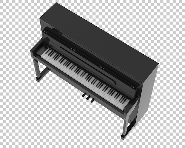 Piano aislado sobre fondo transparente ilustración de renderizado 3d
