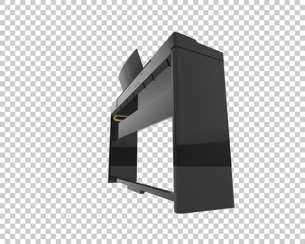 El piano digital aislado en el fondo de la ilustración de renderización 3D