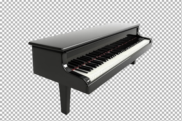 Piano elétrico digital isolado em fundo transparente