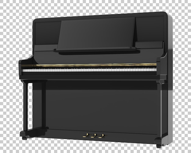Piano isolado em fundo transparente ilustração de renderização 3d