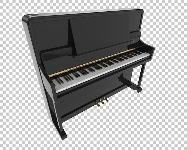 Piano isolado em fundo transparente ilustração de renderização 3d