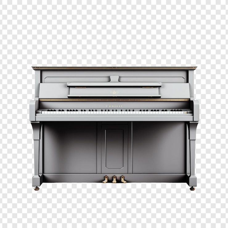 PSD piano isolato su sfondo trasparente