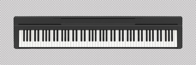 PSD piano numérique sur fond blanc