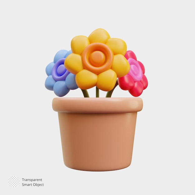 pianta di casa carina 3d illustrration render